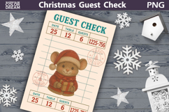 Christmas Guest Check | Junk Journal Printable Product Image 1