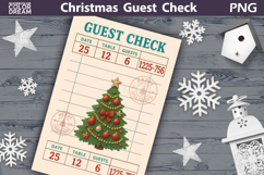 Christmas Guest Check | Junk Journal Printable Product Image 1