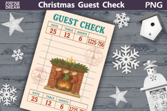 Christmas Guest Check | Junk Journal Printable Product Image 1