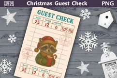 Christmas Guest Check | Junk Journal Printable Product Image 1