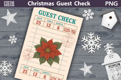 Christmas Guest Check | Junk Journal Printable Product Image 1
