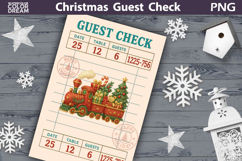 Christmas Guest Check | Junk Journal Printable Product Image 1