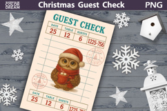 Christmas Guest Check | Junk Journal Printable Product Image 1