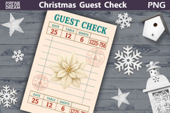 Christmas Guest Check | Junk Journal Printable Product Image 1