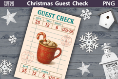 Christmas Guest Check | Junk Journal Printable Product Image 1