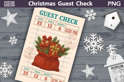 Christmas Guest Check | Junk Journal Printable Product Image 1