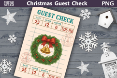 Christmas Guest Check | Junk Journal Printable Product Image 1