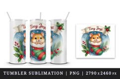 Christmas hamster tumbler, mug wrap, clipart sublimation png Product Image 4
