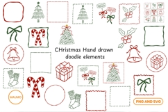Christmas Hand Drawn Doodle Bundle Product Image 2