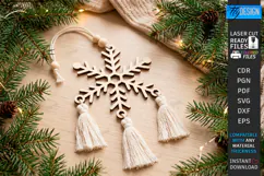 Christmas Hanger Decor Laser Cut | Boho Christmas Ornament Product Image 1