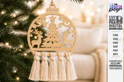 Christmas Hanger Decor Laser Cut | Boho Christmas Ornament Product Image 1
