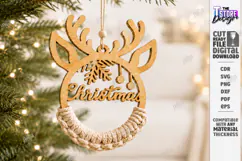 Christmas Hanger Decor Laser Cut | Boho Christmas Ornament Product Image 1