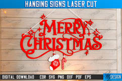 Christmas Hanging Signs Laser Cut Bundle,Xmas Wall Decor SVG Product Image 4