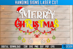 Christmas Hanging Signs Laser Cut Bundle,Xmas Wall Decor SVG Product Image 5