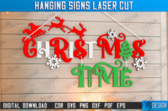 Christmas Hanging Signs Laser Cut Bundle,Xmas Wall Decor SVG Product Image 6