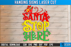 Christmas Hanging Sign Laser Cut|Xmas Wall Decor|Holiday SVG Product Image 1