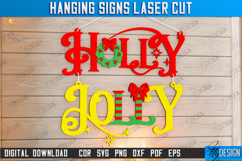 Christmas Hanging Signs Laser Cut Bundle,Xmas Wall Decor SVG Product Image 9