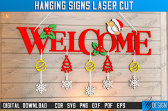 Christmas Hanging Signs Laser Cut Bundle,Xmas Wall Decor SVG Product Image 11