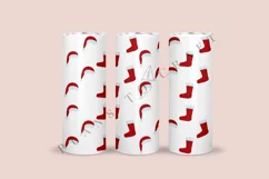 christmas hat skinny tumbler sublimation wrap with high resolution 300 DPI and transparant background perfect for 20oz and 30oz skinny tumbler