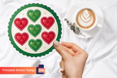 Christmas Hearts Sticker, Heart Decals, Festive Love Sticker Product Image 1
