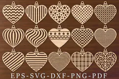 Christmas Hearts SVG, Christmas Decorations Cut Files Product Image 1