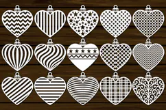 Christmas Hearts SVG, Christmas Decorations Cut Files Product Image 2