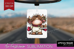 Highland Cow Air Freshener PNG - Whimsical Christmas PNG Product Image 1