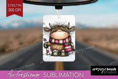 Highland Cow Air Freshener PNG - Whimsical Christmas PNG Product Image 1