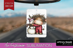 Highland Cow Air Freshener PNG - Whimsical Christmas PNG Product Image 1