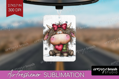 Highland Cow Air Freshener PNG - Whimsical Christmas PNG Product Image 1