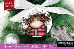 Highland Cow Ornament PNG - Whimsical Christmas PNG Product Image 1