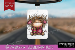 Highland Cow Air Freshener PNG - Whimsical Christmas PNG Product Image 1
