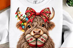 Christmas Highland Cow PNG Product Image 2
