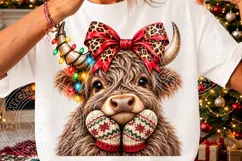 Christmas Highland Cow PNG Product Image 3