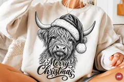 Christmas Highland Cow PNG, Trending Merry Christmas png Product Image 1