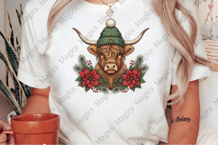 Christmas Highland Cow PNG Product Image 2