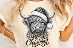 Christmas Highland Cow PNG, Trending Merry Christmas png Product Image 2