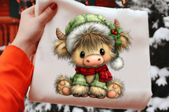 Christmas Highland cow png clipart Product Image 2