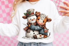 Christmas Highland Cow With Clipart Product Image 2