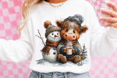 Christmas Highland Cow With Clipart Product Image 2