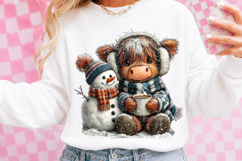 Christmas Highland Cow With Clipart Product Image 2