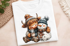 Christmas Highland Cow With Clipart Product Image 3