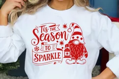 Tis the Season to Sparkle SVG | Funny Christmas Gnome SVG Product Image 4