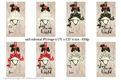 Joy to the World Golden Bells Holiday Printable Gift Tags Product Image 2