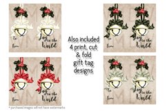 Joy to the World Golden Bells Holiday Printable Gift Tags Product Image 3