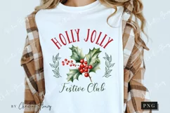 Holly Jolly Festive Club Christmas PNG Product Image 3