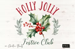 Holly Jolly Festive Club Christmas PNG Product Image 4