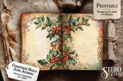 Christmas Holly Junk Journal Pages Product Image 2