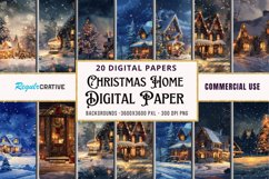 Christmas Home Digital Paper Bundle Product Image 1