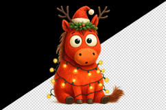 Christmas horse tumbler, mug wrap, clipart sublimation png Product Image 2